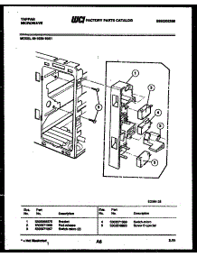 04 - Micro Switch parts for Frigidaire Microwave 56-1030-10-01 from AppliancePartsPros.com