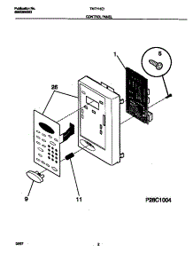 02 - Control Panel parts for Frigidaire Microwave TMT116E1B0 from AppliancePartsPros.com