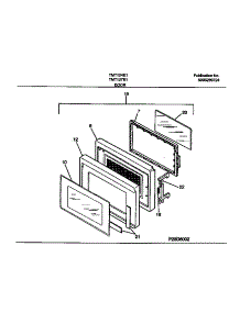 03 - Door parts for Frigidaire Microwave TMT127E1B0 from AppliancePartsPros.com