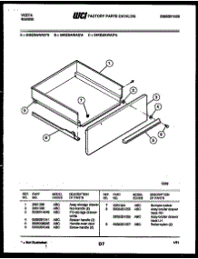 05 - Drawer Parts parts for Frigidaire Range 24KEMAWAD5 from AppliancePartsPros.com