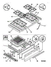 05 - Top / Drawer parts for Frigidaire Range 30-2242-00-04 from AppliancePartsPros.com