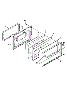 06 - Door parts for Frigidaire Range 30-2242-00-04 from AppliancePartsPros.com