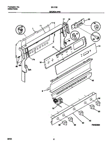 02 - Backguard parts for Frigidaire Range 30-3152-23-03 from AppliancePartsPros.com