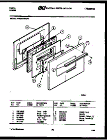 05 - Door Parts parts for Frigidaire Range 24DEMBWAD4 from AppliancePartsPros.com