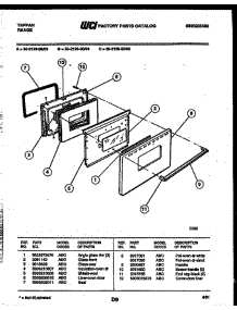 Door parts for Frigidaire Range 30-2139-00-05 from AppliancePartsPros.com