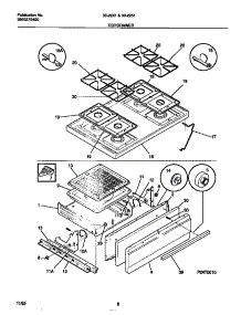 05 - Top / Drawer parts for Frigidaire Range 30-2251-23-09 from AppliancePartsPros.com