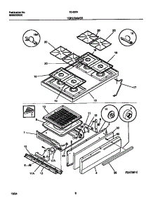 05 - Top / Drawer parts for Frigidaire Range 30-2251-00-05 from AppliancePartsPros.com