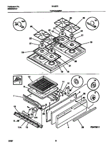 05 - Top / Drawer parts for Frigidaire Range 30-2272-23/07 from AppliancePartsPros.com