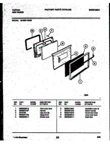 05 - Door Parts parts for Frigidaire Range 30-2551-00-03 from AppliancePartsPros.com