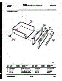 06 - Drawer Parts parts for Frigidaire Range 30-2761-00-01 from AppliancePartsPros.com
