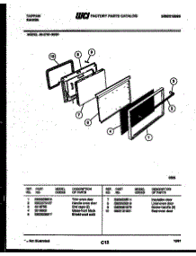 07 - Door Parts parts for Frigidaire Range 30-2761-00-01 from AppliancePartsPros.com