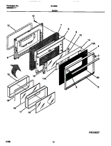 06 - Door parts for Frigidaire Range 30-3863-00-03 from AppliancePartsPros.com