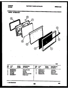 05 - Door Parts parts for Frigidaire Range 30-3852-00-01 from AppliancePartsPros.com