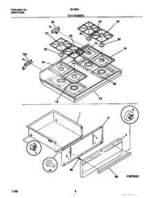 05 - Top / Drawer parts for Frigidaire Range 30-3982-00-07 from AppliancePartsPros.com