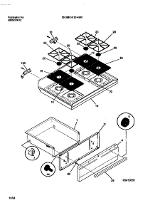 05 - Top / Drawer parts for Frigidaire Range 30-3982-23-03 from AppliancePartsPros.com