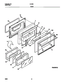 06 - Door parts for Frigidaire Range 30-3982-23-06 from AppliancePartsPros.com