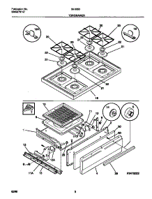 05 - Top / Drawer parts for Frigidaire Range 30-3053-23-04 from AppliancePartsPros.com