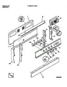 02 - Backgaurd parts for Frigidaire Range 31-3962-23-02 from AppliancePartsPros.com