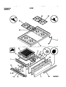05 - Top / Drawer parts for Frigidaire Range 30-2552-23-02 from AppliancePartsPros.com