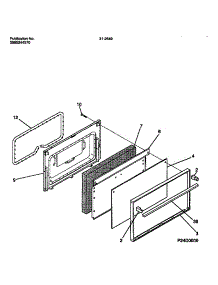 05 - Door parts for Frigidaire Range 31-2649-00-07 from AppliancePartsPros.com