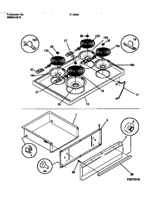 04 - Top / Drawer parts for Frigidaire Range 31-2649-23-06 from AppliancePartsPros.com