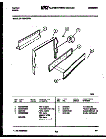 03 - Backguard parts for Frigidaire Range 31-1049-00-03 from AppliancePartsPros.com