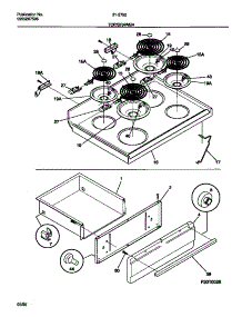04 - Top / Drawer parts for Frigidaire Range 31-2752-00-03 from AppliancePartsPros.com