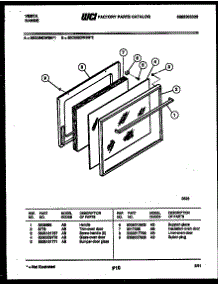 03 - Door Parts parts for Frigidaire Range 30CGMCWBN2 from AppliancePartsPros.com