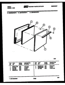 03 - Door Parts parts for Frigidaire Range 30KPMAWAN3 from AppliancePartsPros.com