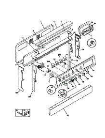 02 - Backguard parts for Frigidaire Range 31-3982-23-02 from AppliancePartsPros.com