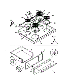 04 - Top, Drawer parts for Frigidaire Range 31-3982-23-02 from AppliancePartsPros.com