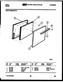 04 - Door Parts parts for Frigidaire Range 30KEMAWAD3 from AppliancePartsPros.com