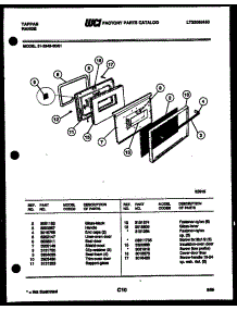 04 - Door Parts parts for Frigidaire Range 31-2549-00-01 from AppliancePartsPros.com