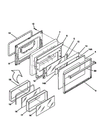 05 - Door parts for Frigidaire Range 31-4592-23-03 from AppliancePartsPros.com