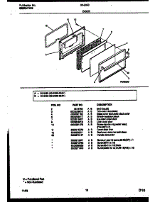 06 - Door Parts parts for Frigidaire Range 30-3053-00-01 from AppliancePartsPros.com