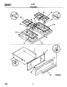 05 - Top / Drawer parts for Frigidaire Range 30-3863-23-04 from AppliancePartsPros.com