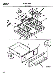07 - Top / Drawer parts for Frigidaire Range 30-3982-23-05 from AppliancePartsPros.com