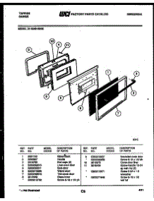 04 - Door Parts parts for Frigidaire Range 31-2549-23-02 from AppliancePartsPros.com
