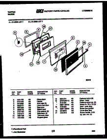 06 - Door Parts parts for Frigidaire Range 31-2538-00-07 from AppliancePartsPros.com