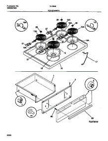 04 - Top / Drawer parts for Frigidaire Range 31-2649-23-09 from AppliancePartsPros.com