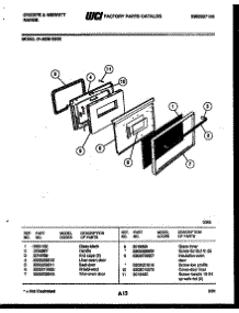 03 - Door Parts parts for Frigidaire Range 31-6239-00-02 from AppliancePartsPros.com