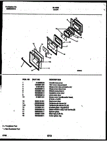 07 - Door Parts parts for Frigidaire Range 30-4382-23-01 from AppliancePartsPros.com