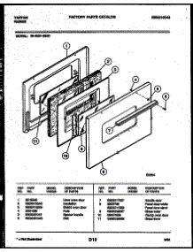 05 - Door Parts parts for Frigidaire Range 36-3061-00-01 from AppliancePartsPros.com