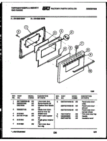05 - Door Parts parts for Frigidaire Range 36-6262-00-08 from AppliancePartsPros.com