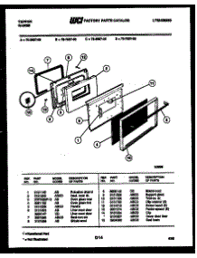04 - Lower Oven Door Parts parts for Frigidaire Range 72-3657-00-06 from AppliancePartsPros.com