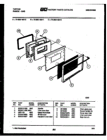 04 - Lower Oven Door Parts parts for Frigidaire Range 72-3657-00-11 from AppliancePartsPros.com