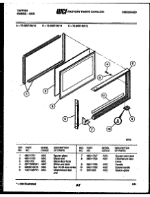 07 - Upper Oven Door Parts parts for Frigidaire Range 72-3657-00-11 from AppliancePartsPros.com
