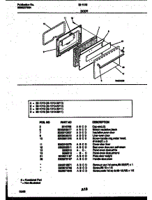 06 - Door Parts parts for Frigidaire Range 32-1019-00-11 from AppliancePartsPros.com