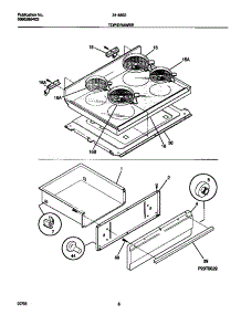 04 - Top / Drawer parts for Frigidaire Range 31-5592-00-04 from AppliancePartsPros.com