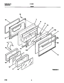 05 - Door parts for Frigidaire Range 31-5592-00-04 from AppliancePartsPros.com